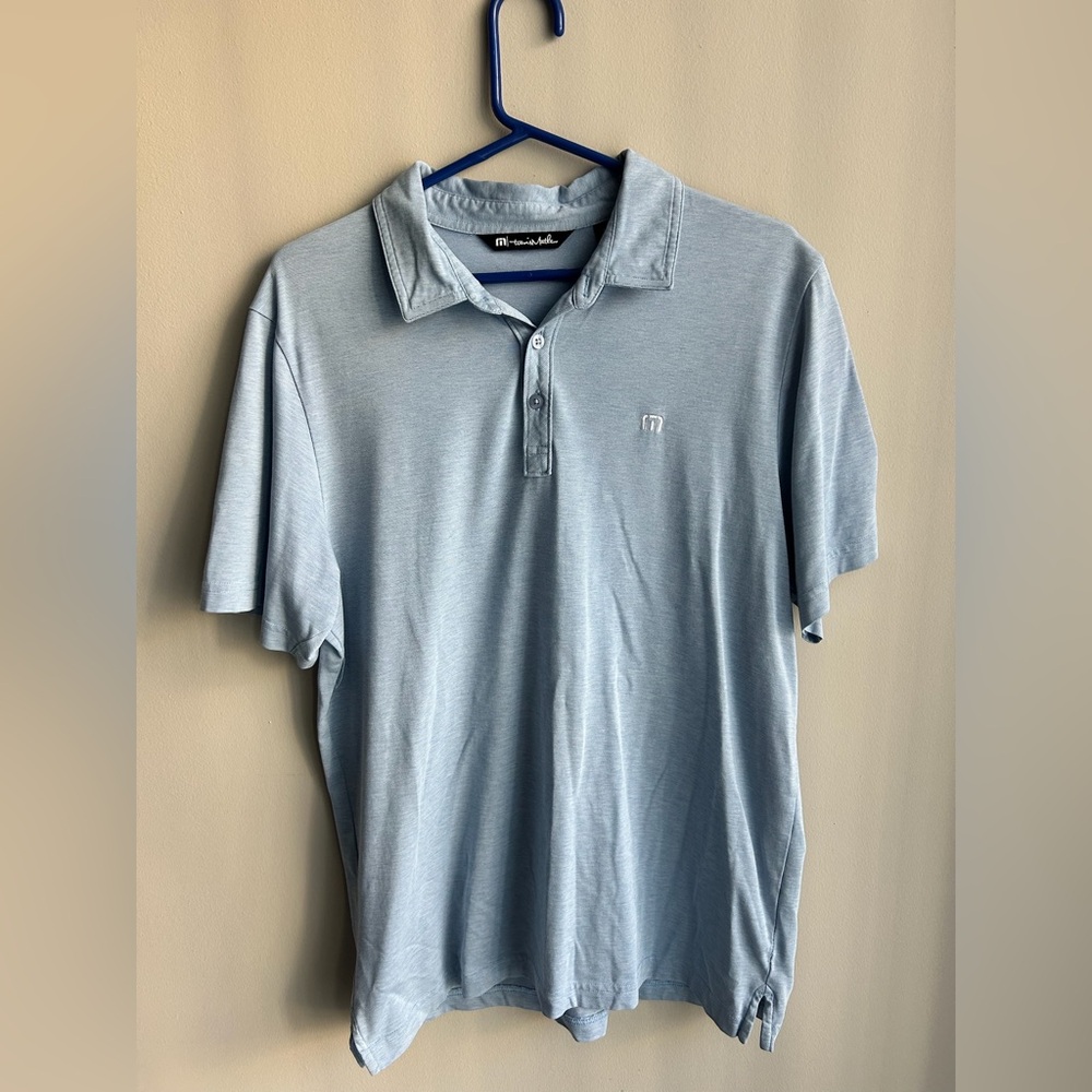 Travis Mathew Light Blue Polo Shirt